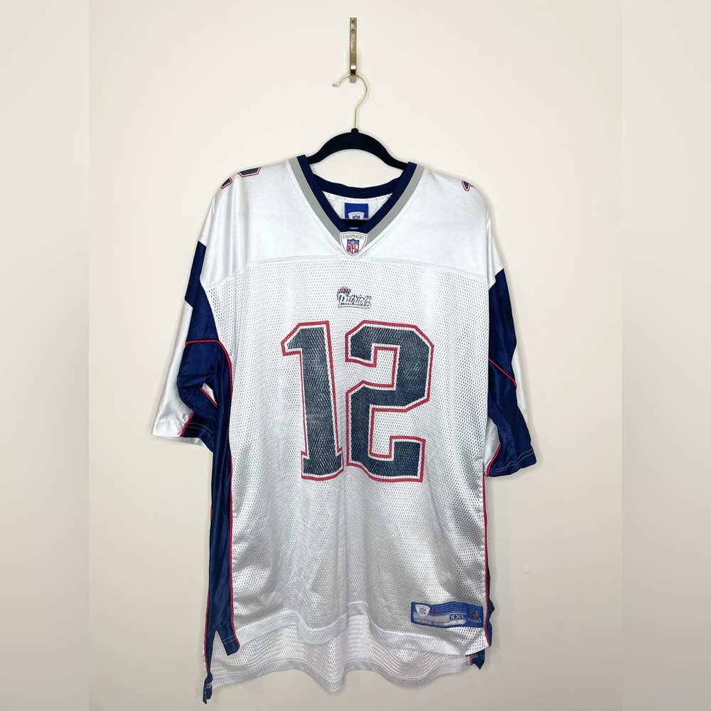2000s Tom Brady #12‎ New England Patriots Reebok NFL Jersey XXL - Vintage Rare